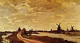 Claude Monet Windmills at Haaldersbroek Zaandam painting